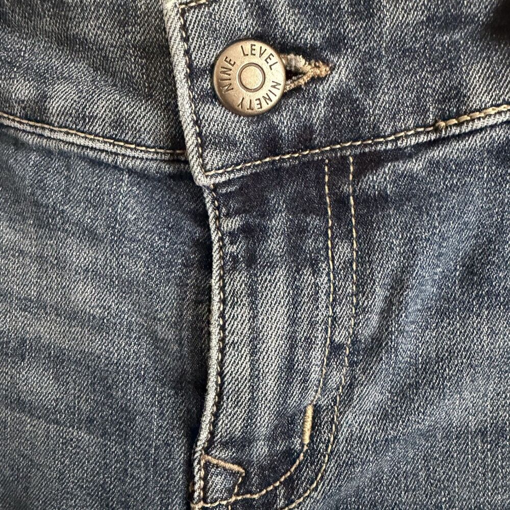 lily skinny straight distressed medium wash jeans whiskered faded 29 by level 99 - Picture 4 of 12